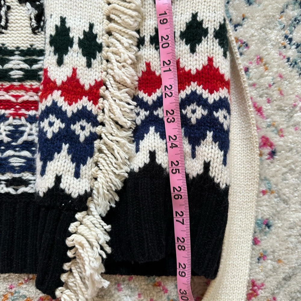 Polo by Ralph Lauren Black and Cream Fair Isle Cardigan - Picture 6 of 16